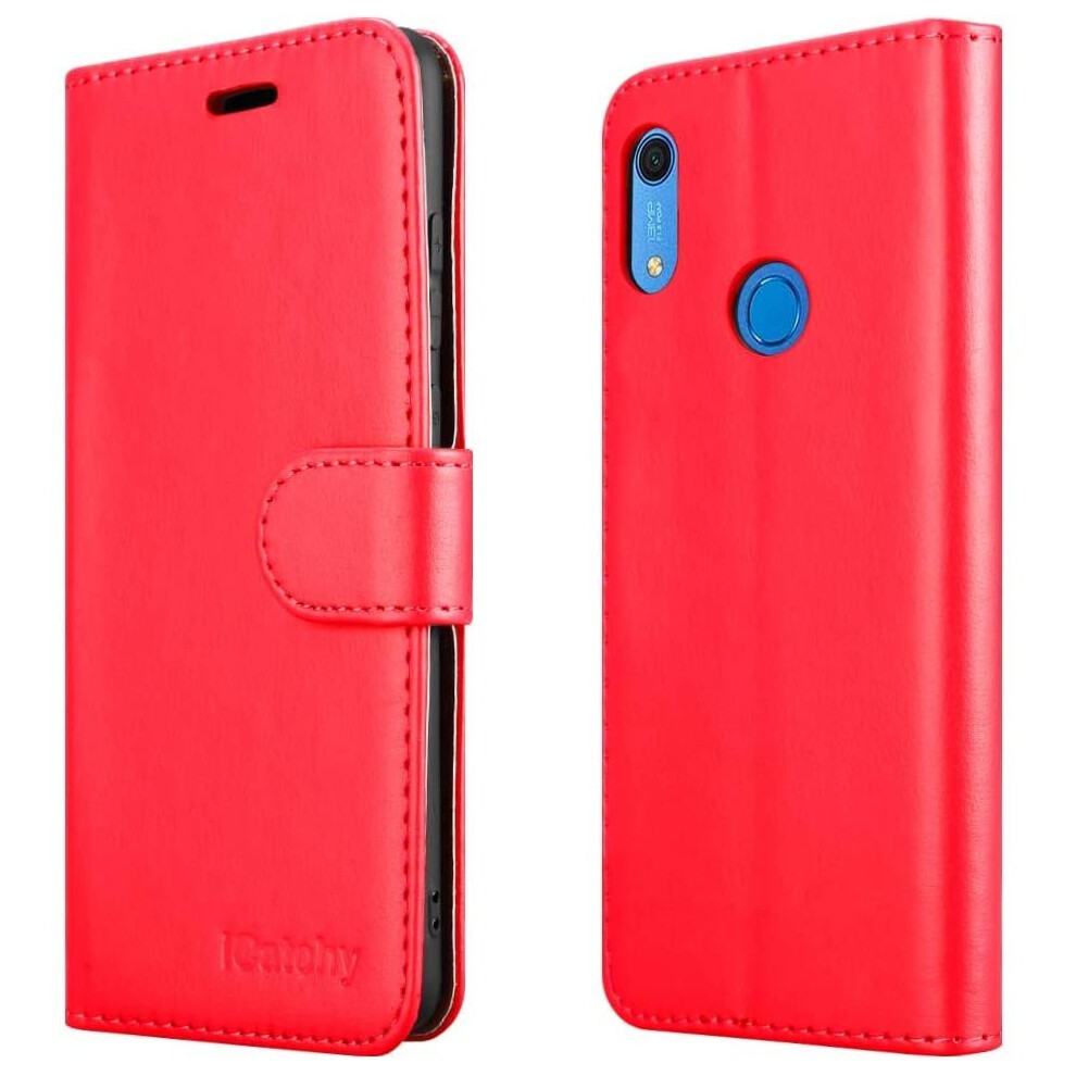 (Red) For Huawei Y6s Phone Wallet Book Leather Case Red 5056298099160