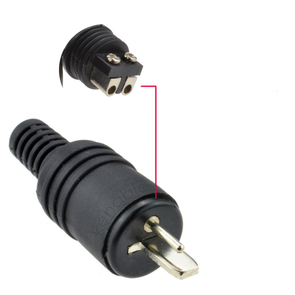 kenable 2 pin DIN Plug Speaker and HiFi Connector Screw Terminals Strain [1 Pack]