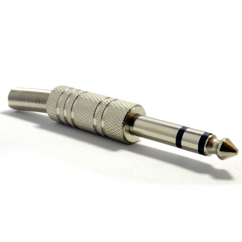 kenable kenable 6.35mm METAL Stereo Jack Plug & Strain Relief Solder End