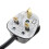 kenable kenable 3-Gang UK 13A Trailing Socket Mains Extension Lead, Black, 1m (Code 9632) 4