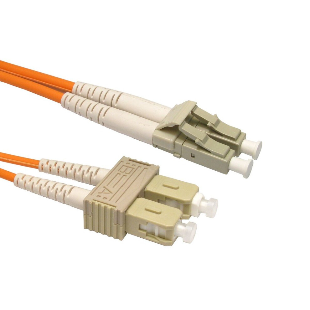 kenable OM2 Orange Fibre Optic LC SC Duplex MM 50 125 Patch LSZH Cable 2m