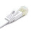 kenable kenable FLAT CAT6A S STP Shielded 500MHz Ethernet LAN Cable RJ45  5m WHITE 4