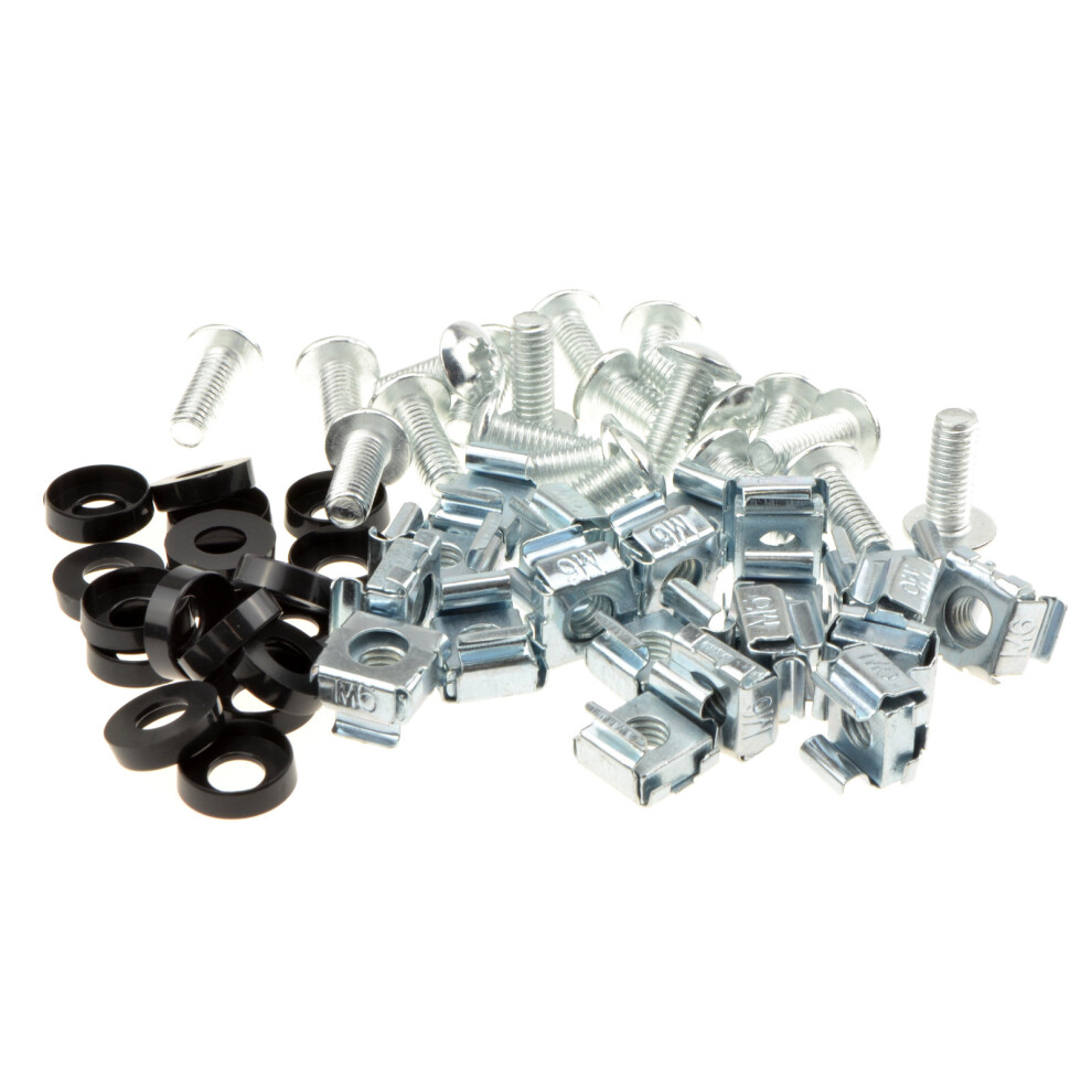 Rack fixing Set M6 Captive Nuts  Bolts & Plastic Washers x 20