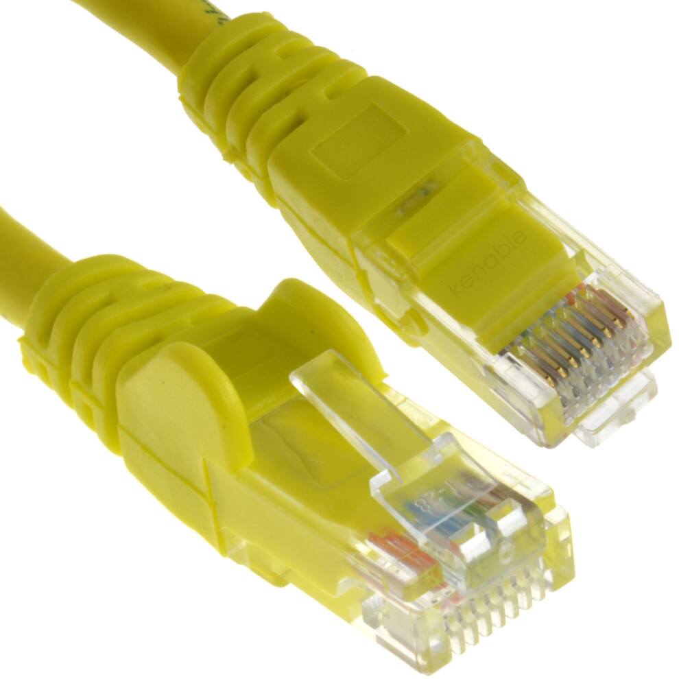 kenable C6 CAT6 CCA UTP RJ45 Ethernet LSZH Networking Cable Yellow  0.5m