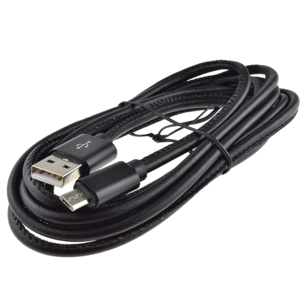 Leather Usb 2.0 A To Micro B Android Phone Fast Charge Cable 22Awg 2M 5055383493852