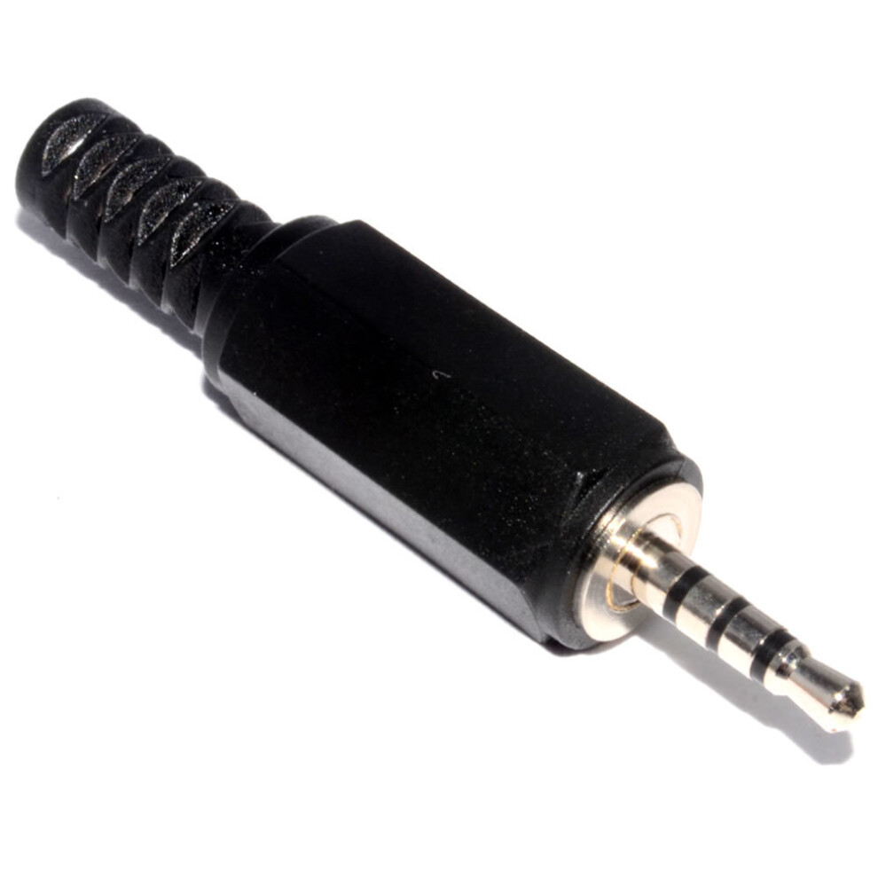 2.5Mm 4 Pole Audio/Video/Mic Soldering Terminal Jack Plug Cable End 5055383436699