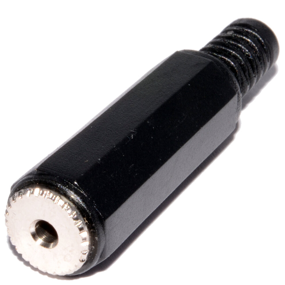 Kenable 2.5Mm Mono Jack Socket Solder Terminal For 6Mm Audio Cables Black