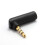 kenable kenable 4 Pole 3.5mm Jack Socket to Right Angle Plug AV Cable Adapter GOLD 2