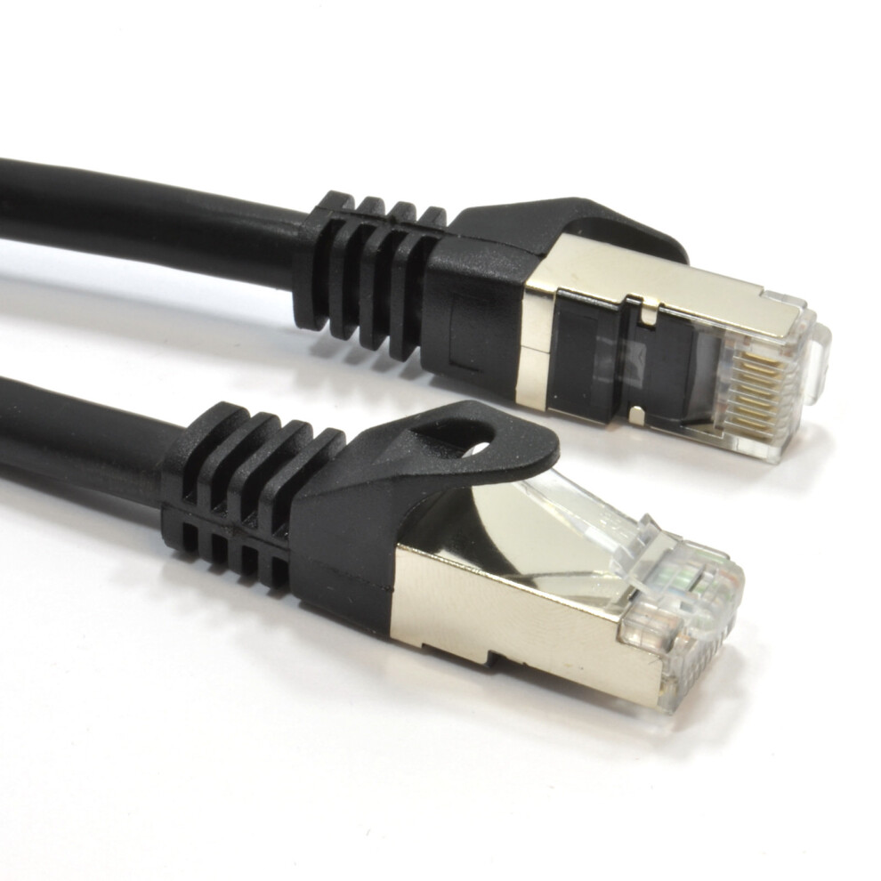 Kenable Cat6a Sstp Snagless Shielded Rj45 Network Ethernet 10 Gigabit Cable 2M Black