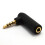 kenable kenable 4 Pole 3.5mm Jack Socket to Right Angle Plug AV Cable Adapter GOLD 3