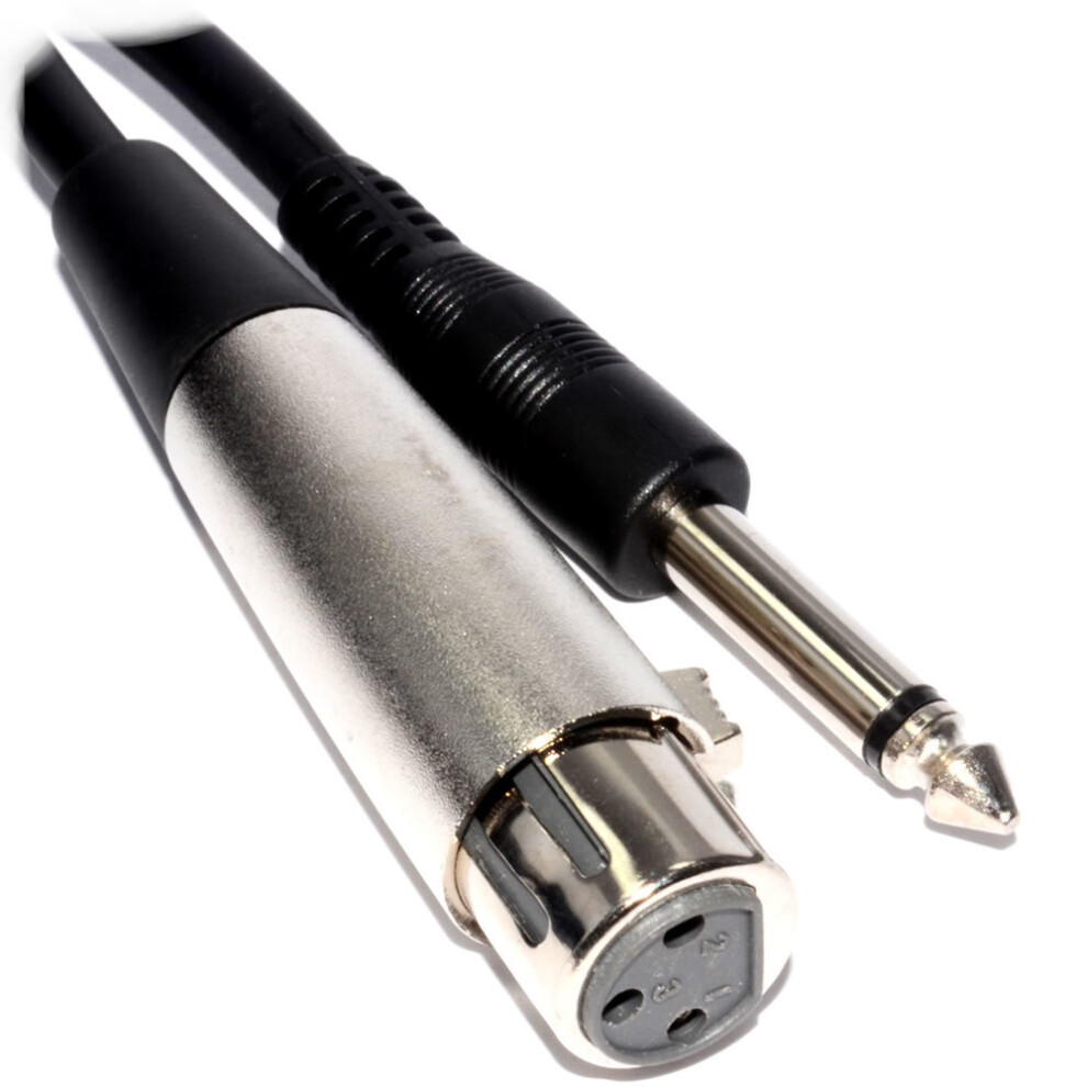 Kenable 6.35Mm Mono Jack Plug To Xlr Socket Microphone Cable 6M Black