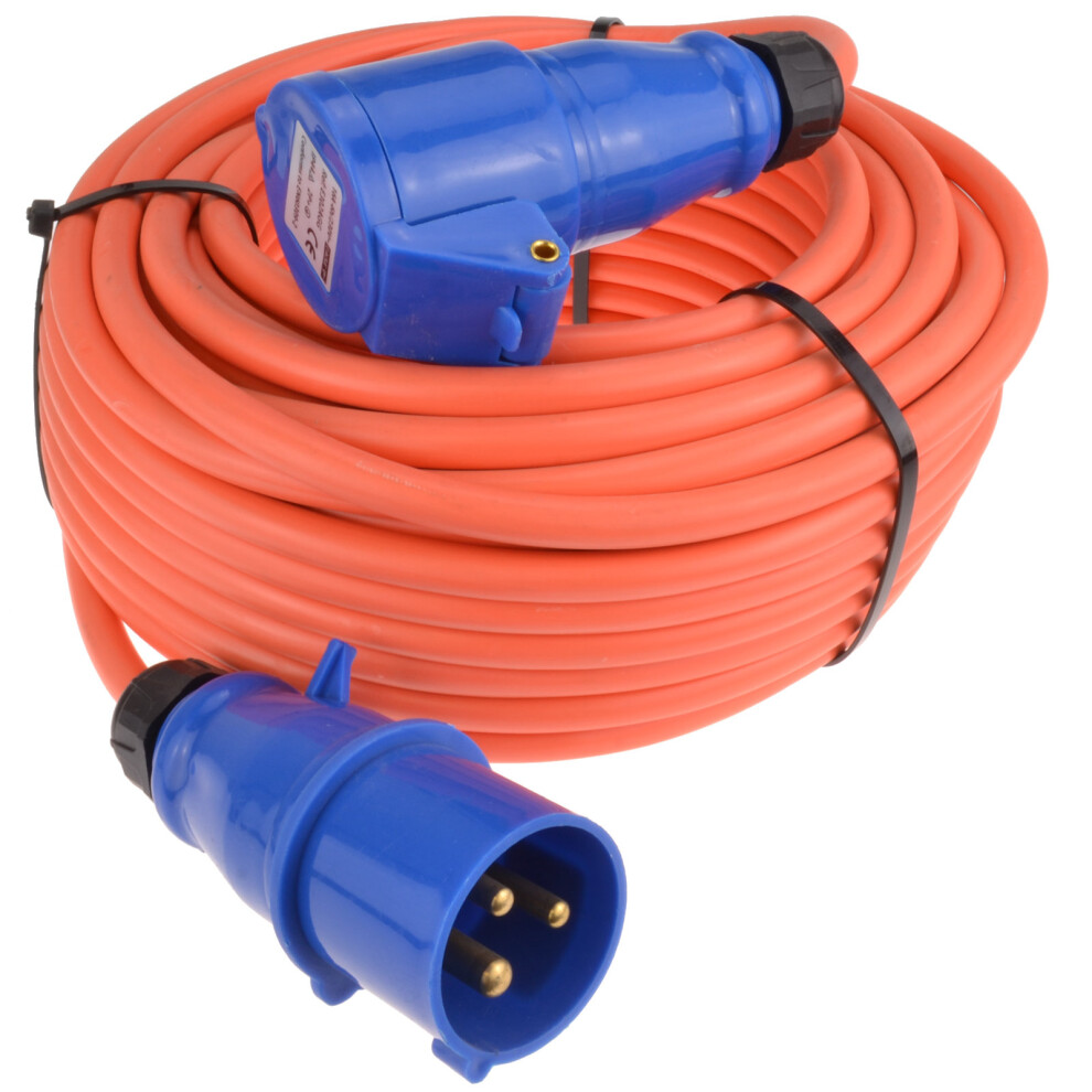 Kenable Caravan Motorhome 3Pin Electric Hookup 2.5Mm Mains Extension Cable 25M 5055383497911