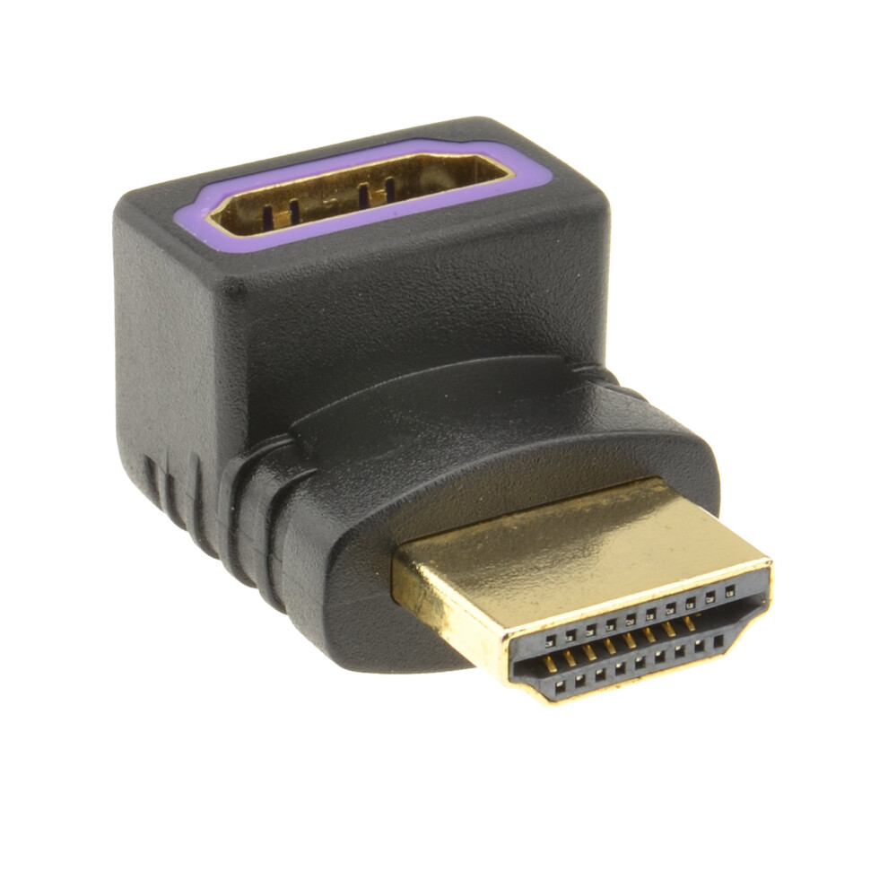 Kenable Women's Hdmi Compact 90 Degree Angled Adapter Socket To Male Plug