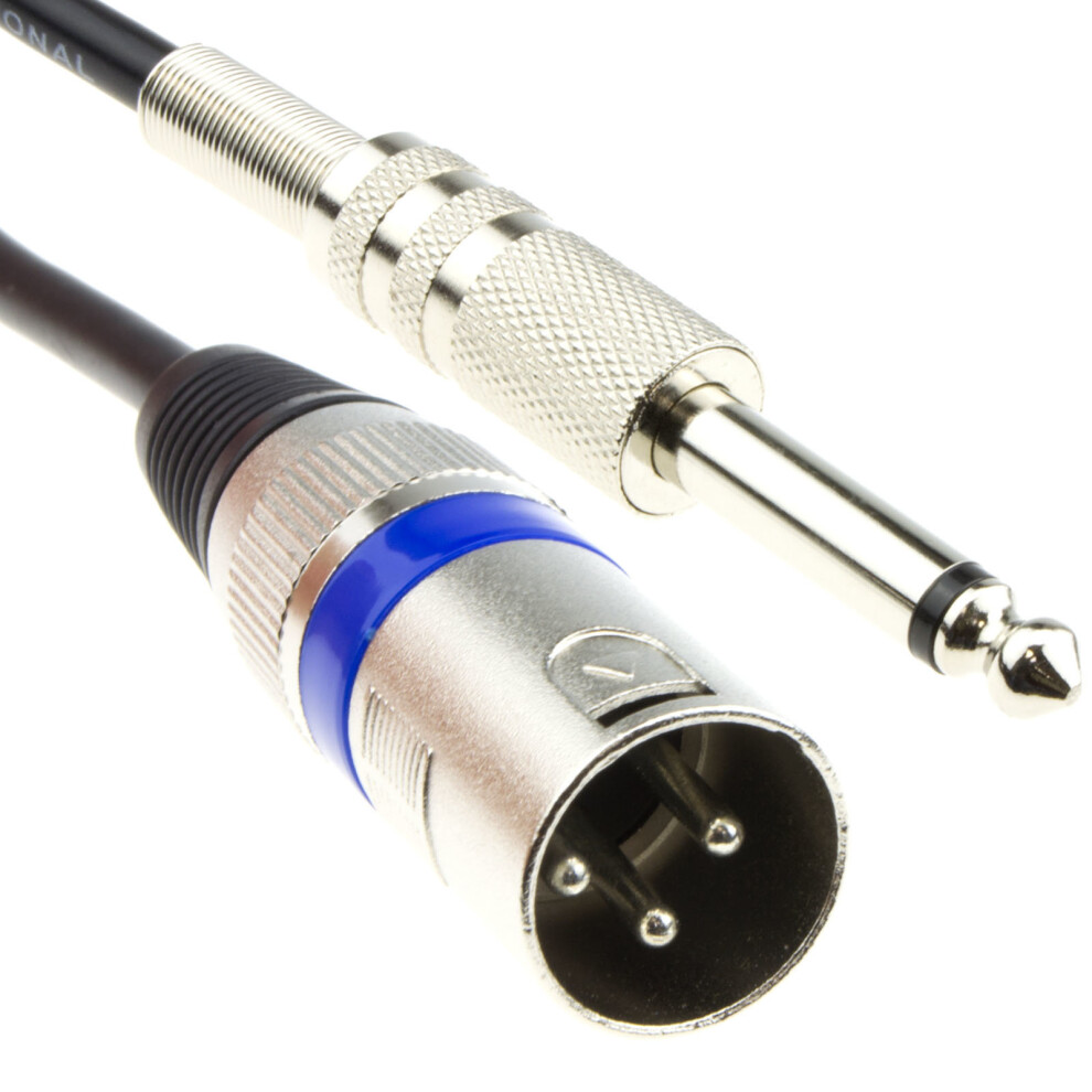 kenable Instrument Cable XLR 3 Pin Plug to 6.35mm Male Mono Jack Plug Cable 6m