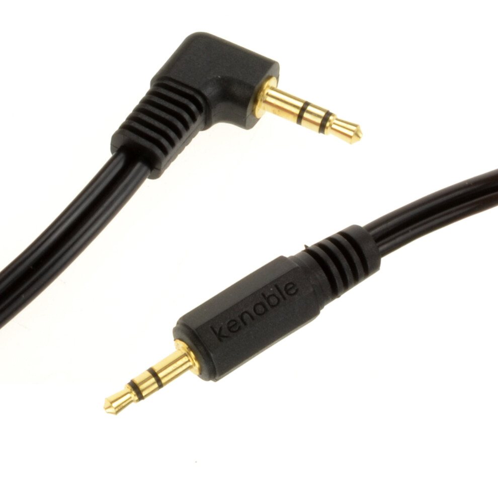 Kenable 3.5Mm Right Angle Male Jack To Jack Stereo Audio Cable 3M