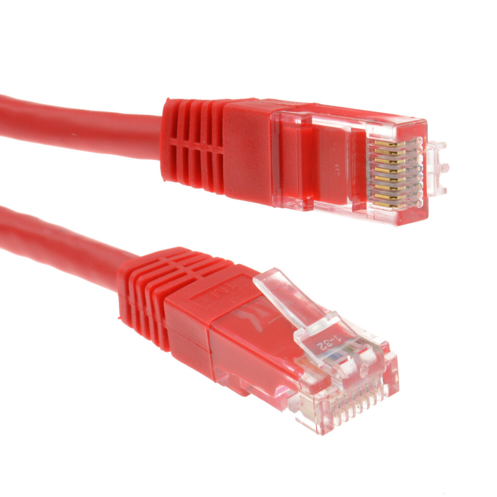 kenable Red Network Ethernet RJ45 Cat 5E UTP PATCH LAN COPPER Cable   0.5m 50cm