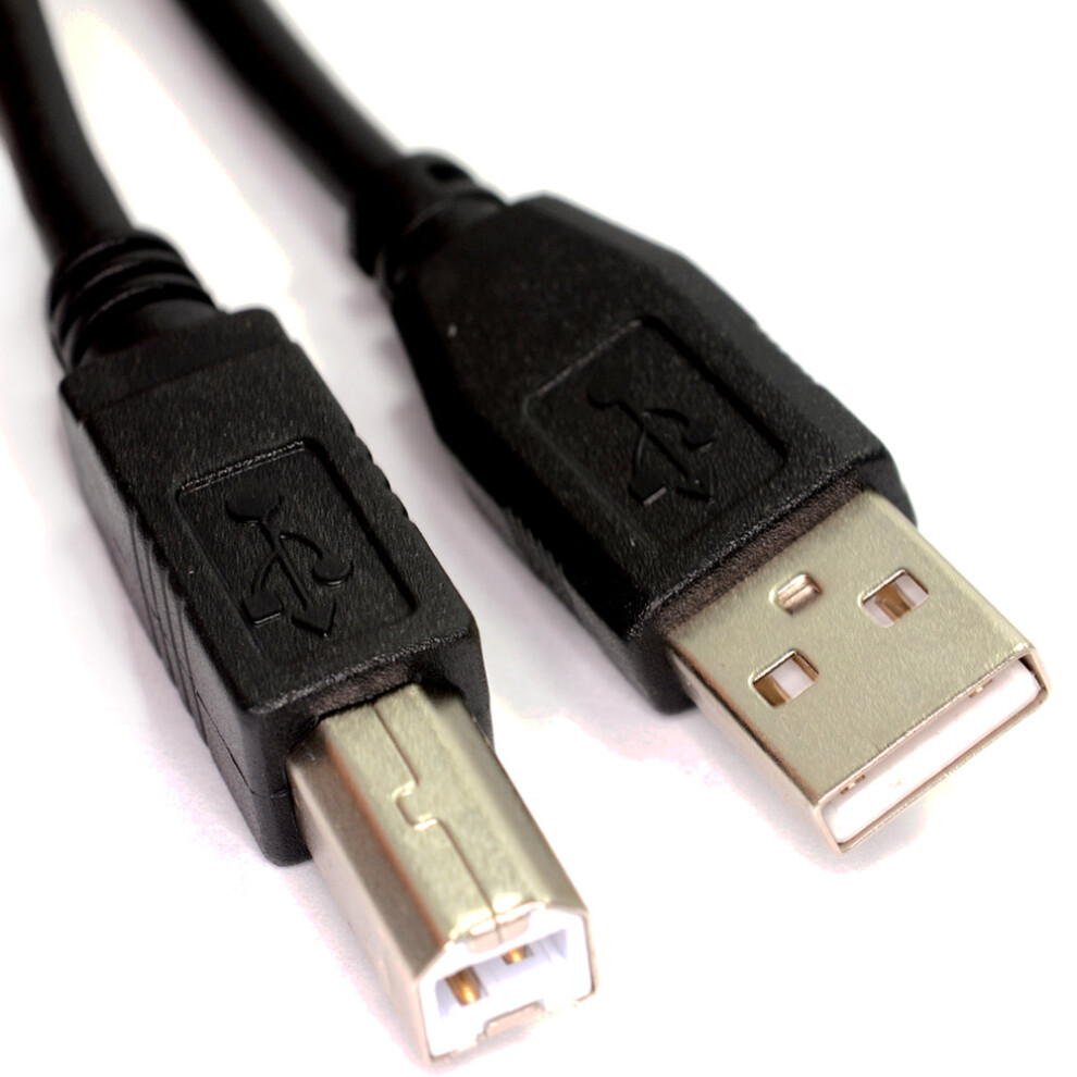 kenable USB 2.0 CERTIFIED Hi Speed HQ Shielded A to B Cable Lead 2m BLACK