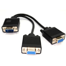 kenable SVGA 2-Way Monitor Splitter (1x 15-pin Plug to 2x 15-pin Sockets) Black - Product Code 1753