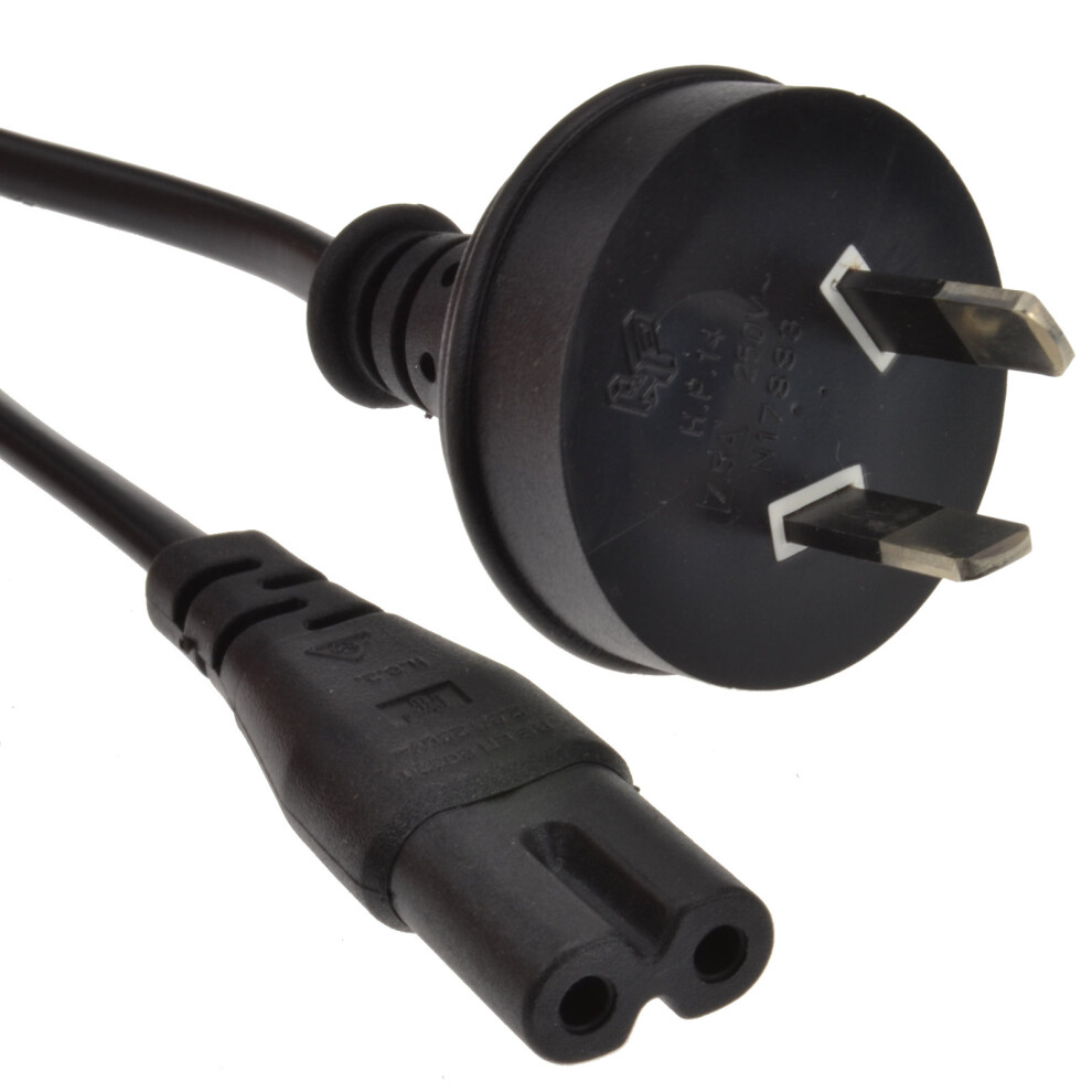 kenable Figure of Eight Fig 8 C7 Plug to New Zealand Australia Power Cord 2m