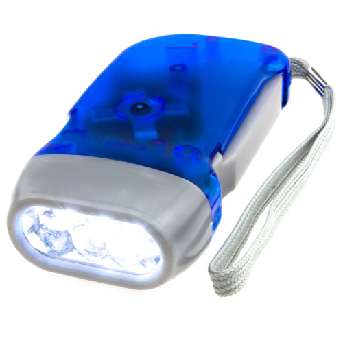 kenable kenable Squeeze Charge Battery Powered 3 LED Camping Dynamo Torch with Hand Strap 1