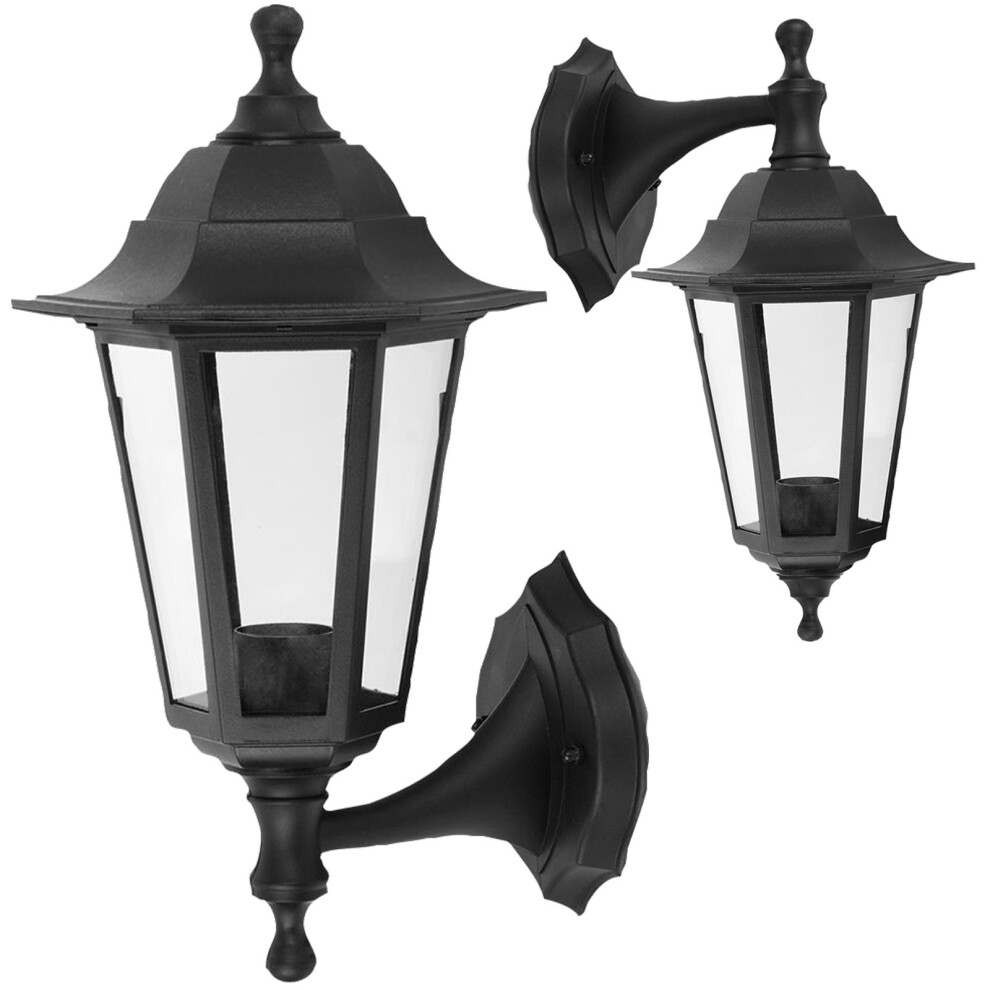 kenable Wall Mounted Outdoor Lantern Style Lamp Garden Light 250x165 Black