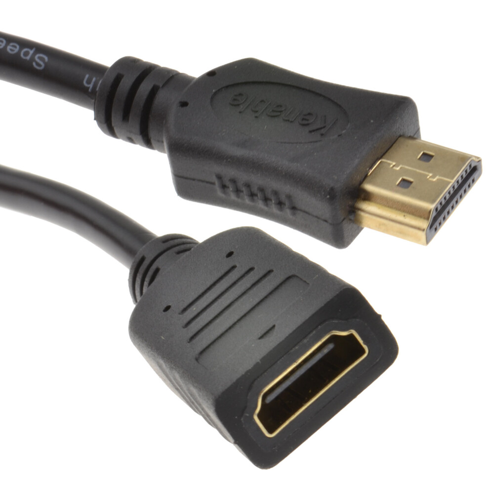 kenable HDMI 1.4 High Speed 3D TV Extension Lead Male to Female Cable 2m