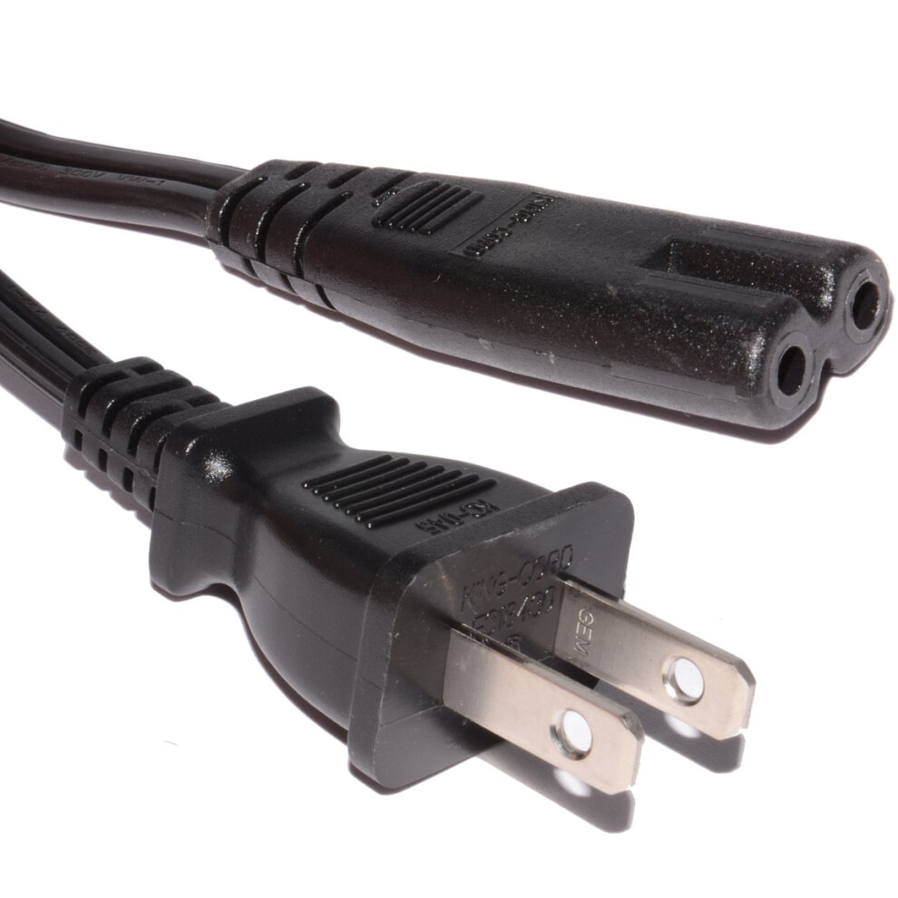 kenable Power Cord   US 2 Pin Plug to C7 Lead Figure of Eight Fig 8 Cable 2m