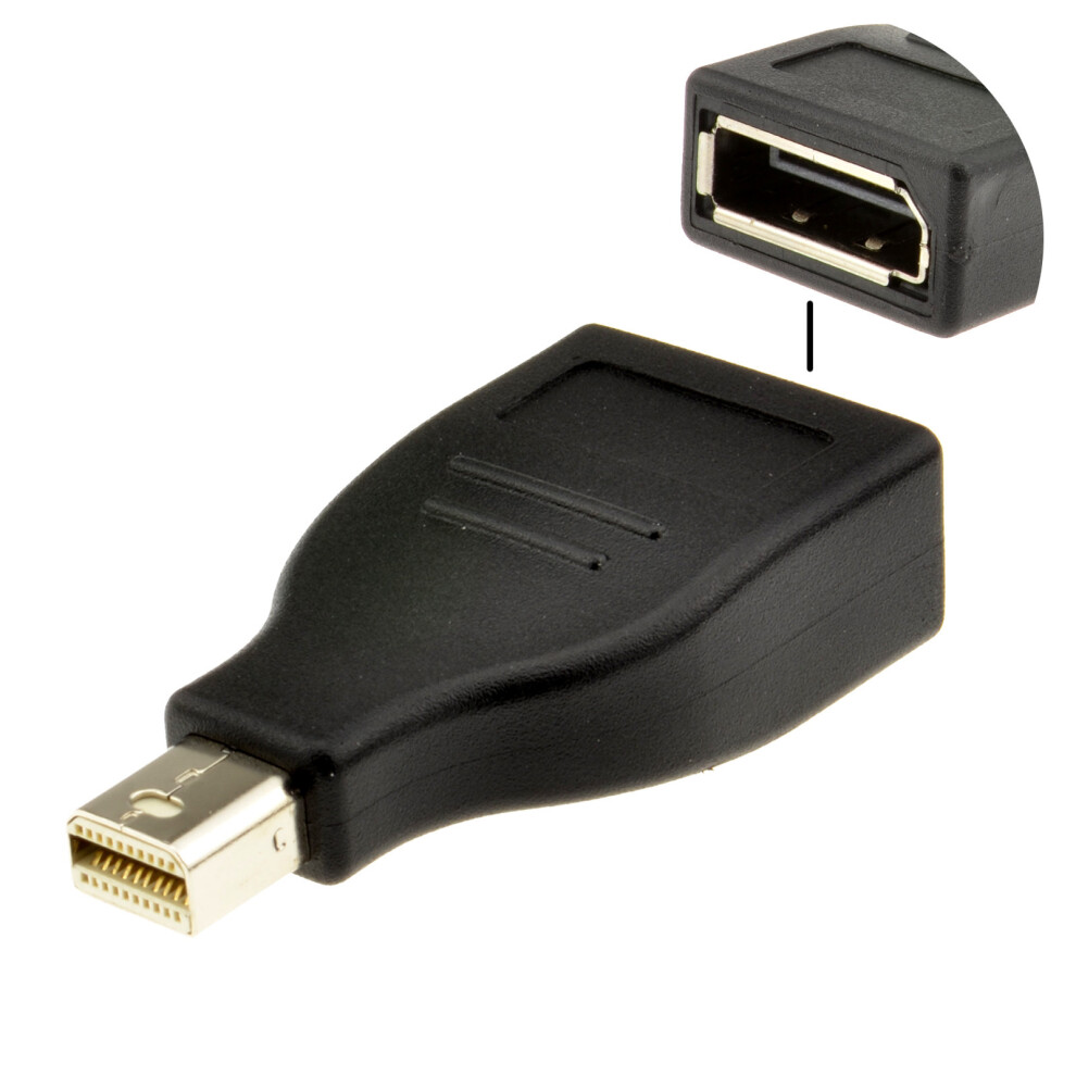 kenable Mini DisplayPort Plug to DisplayPort Female Socket Converter Adapter Cable 15cm