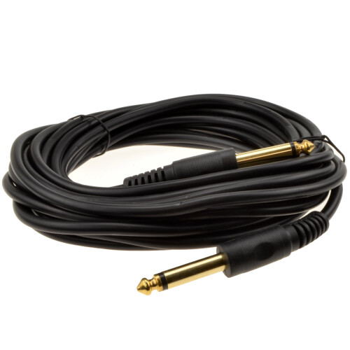 kenable 6.35mm 1/4inch Mono Jack Plug Guitar/Instrument/Patch Cable Gold  6m