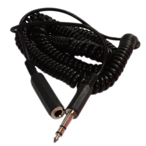 kenable kenable 6.35mm Screened Stereo Jack Extension Audio Cable COILED 6m 1