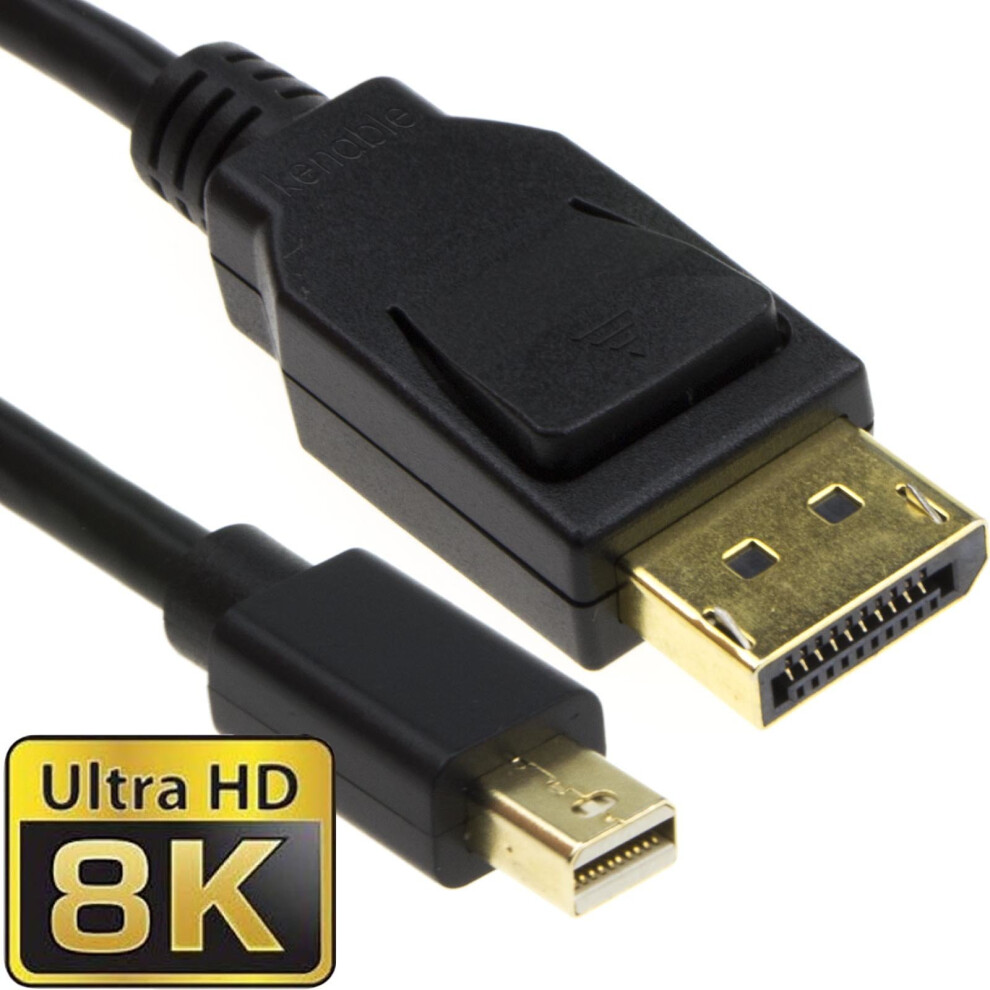 kenable v1.4 8K 4K Mini DisplayPort to DisplayPort Plug 32.4Gb HDR MST Cable 2m