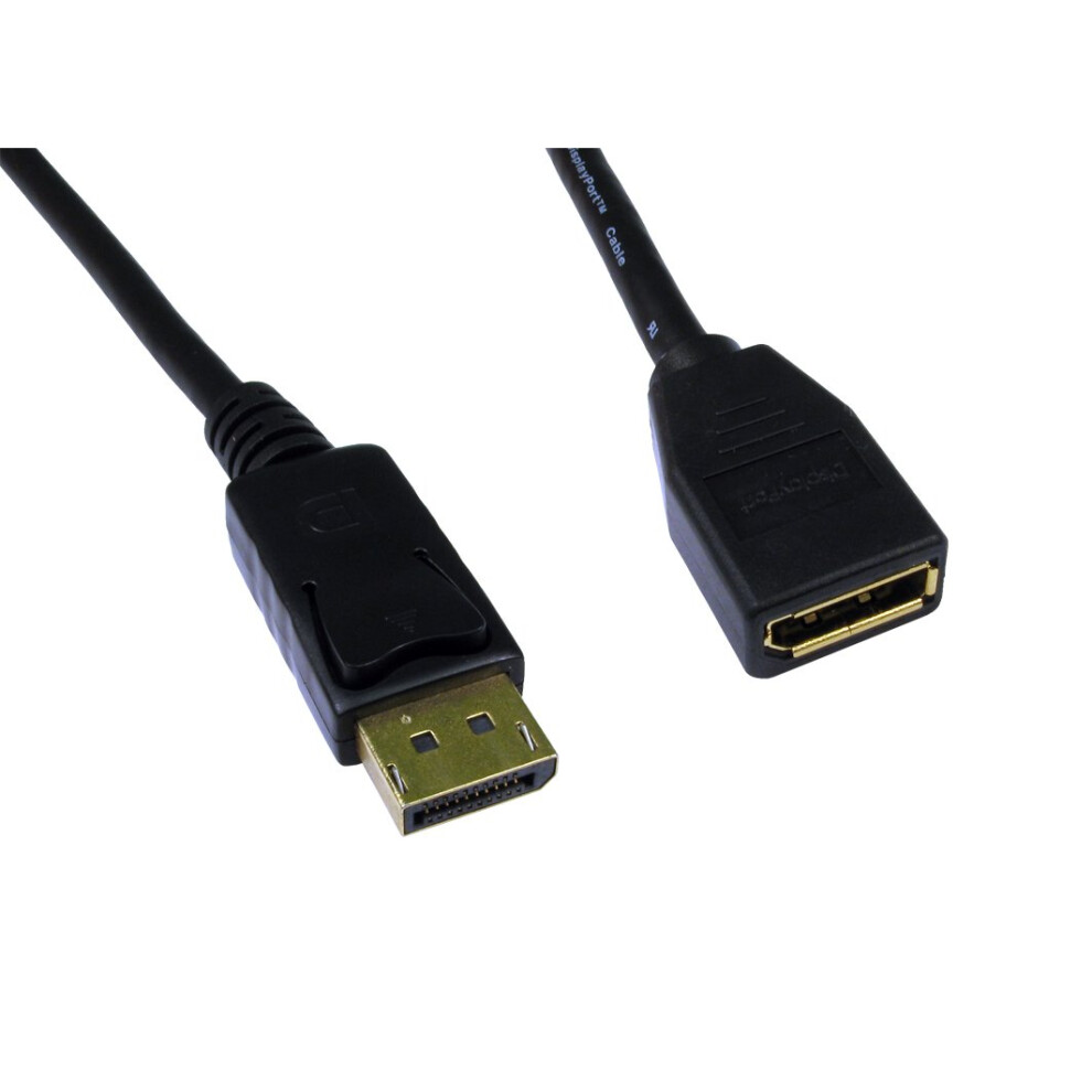 kenable DisplayPort Male to Female Digital Monitor Extension Cable Gold 2m