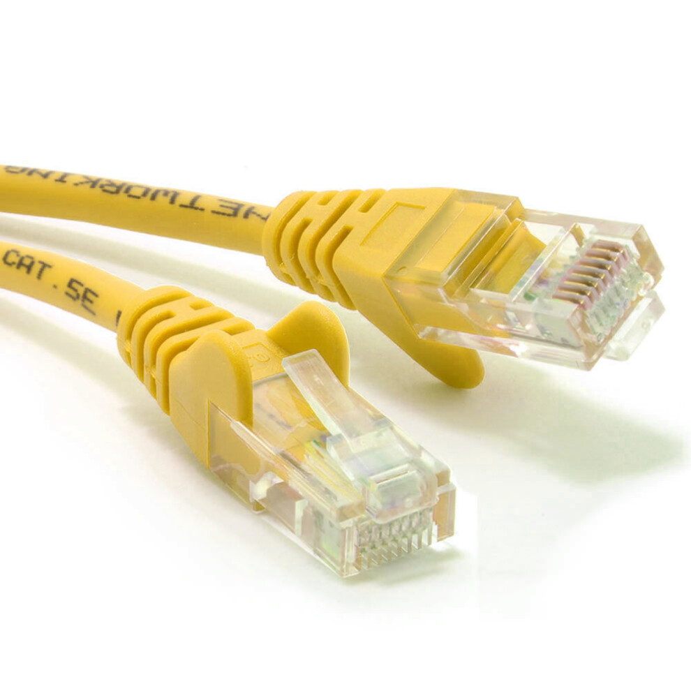 kenable Yellow Network Ethernet RJ45 Cat5E CCA UTP PATCH 26AWG Cable Lead  2m