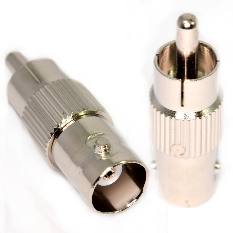 Bnc Socket To Rca Phono Male Plug Adapter - Cctv To Composite Video 5055383418237