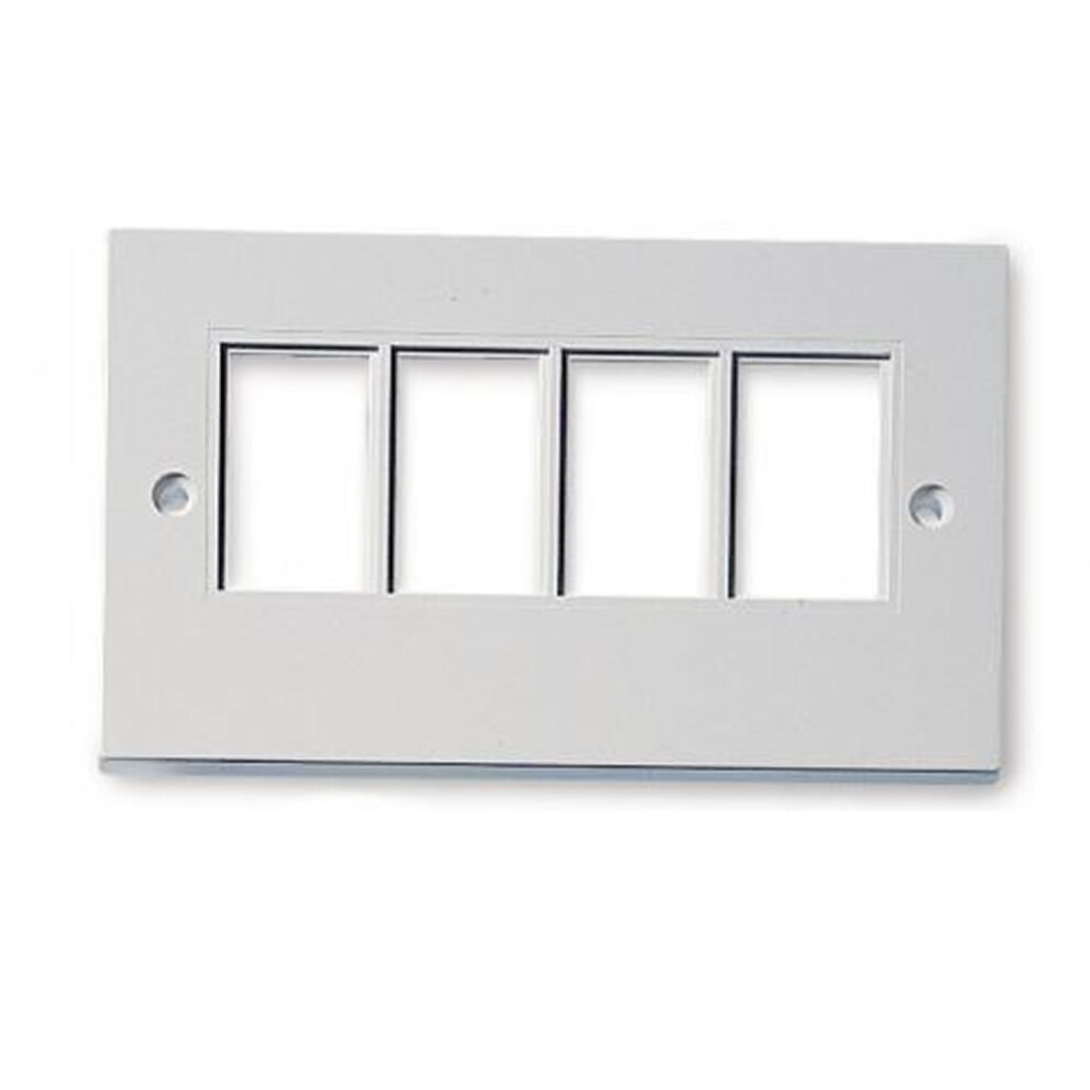 Rj45 Face Plate Wall Socket Quad 4 Port For Rj45 Lj6c Jack Inserts 5055383471621