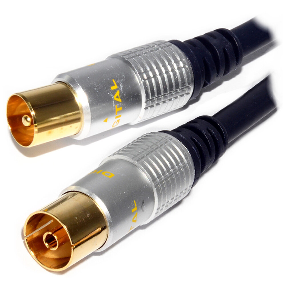 kenable Pure OFC RF Aerial Coaxial Lead Gold OFC Male to Female Extension 3m