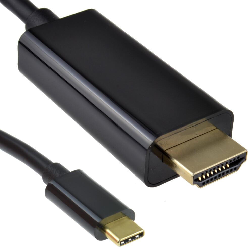 Kenable Usb 3.1 Type C To Hdmi Lead 4K 60Hz Uhd Cable Adapter Black 2M