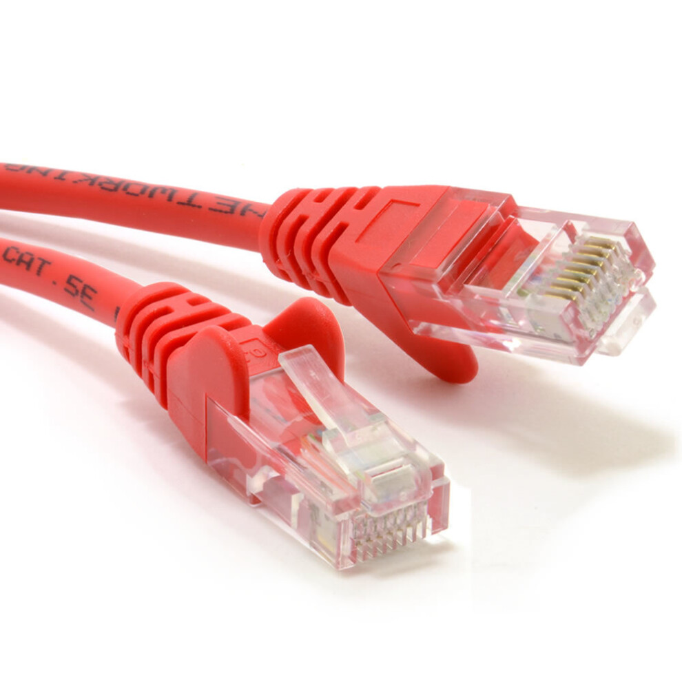 Kenable Network Ethernet Rj45 Cat5e Cca Utp Patch 26Awg Cable Lead 20M Red