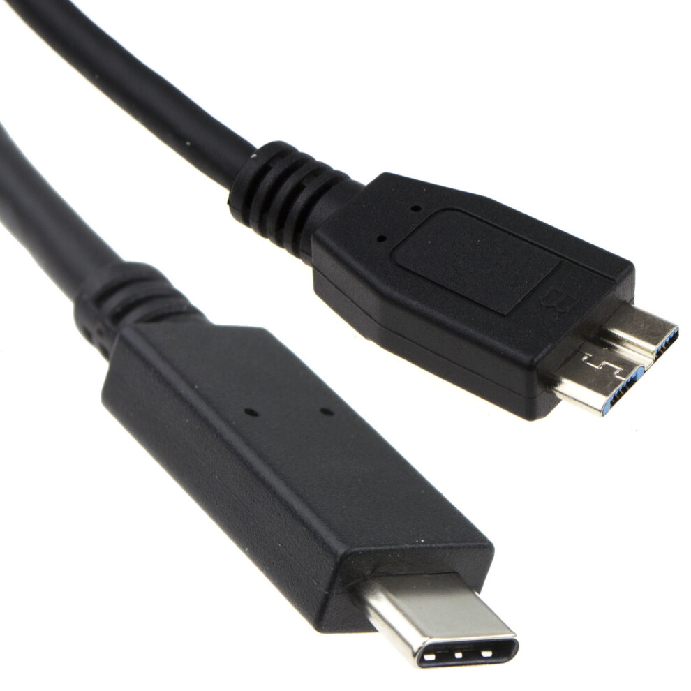 kenable USB Gen2 Type C Male Plug to USB 3.0 Micro B Male Cable Black 3m