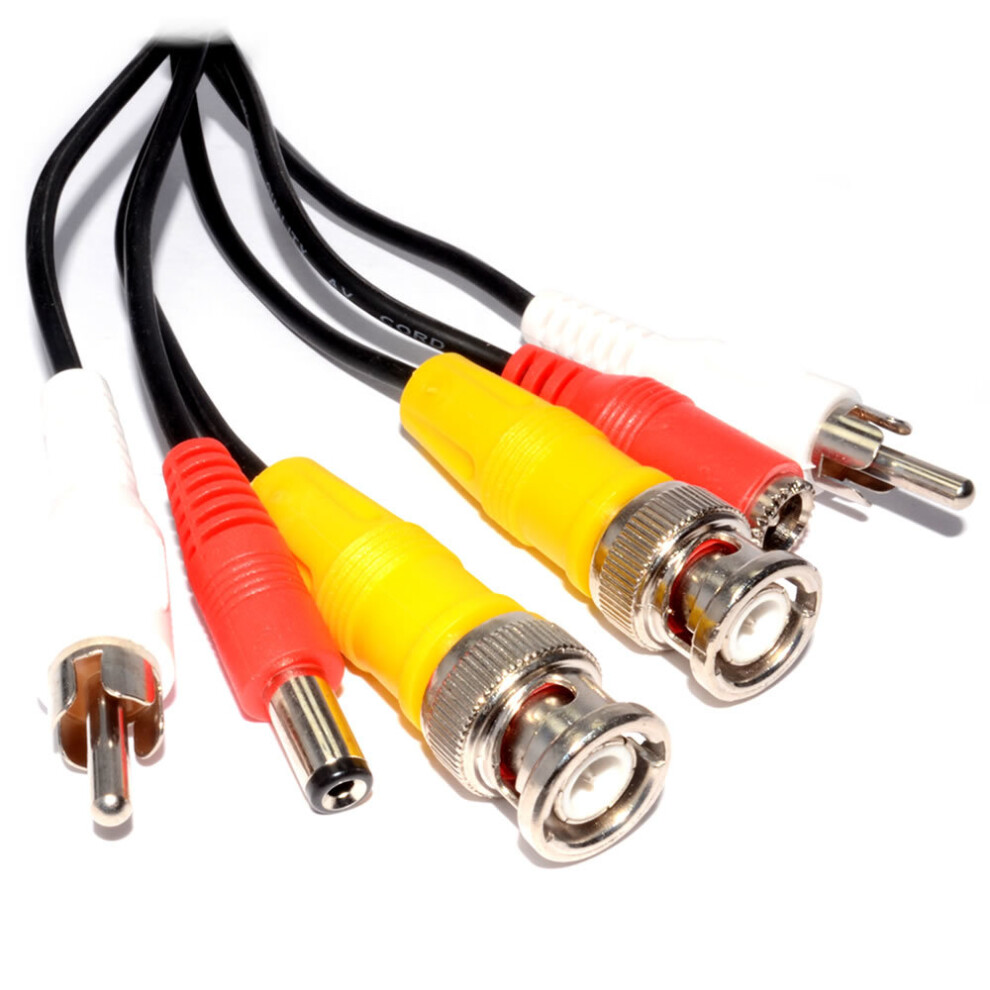 Cctv Lead Bnc Video Rca Phono Audio And 2.1Mm Dc Power Cable 5M 5055383434718