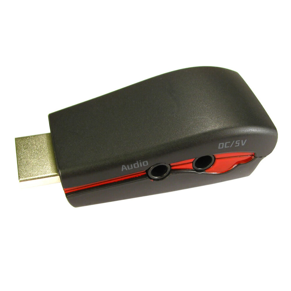 Hdmi Male Plug To Vga 15 Pin Socket Converter Usb Powered With Audio 5055383475841