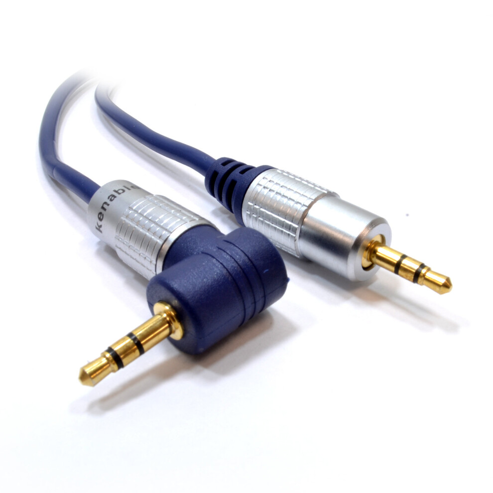 kenable PURE Right Angle 3.5mm Stereo Jack to Jack Cable Gold  3m