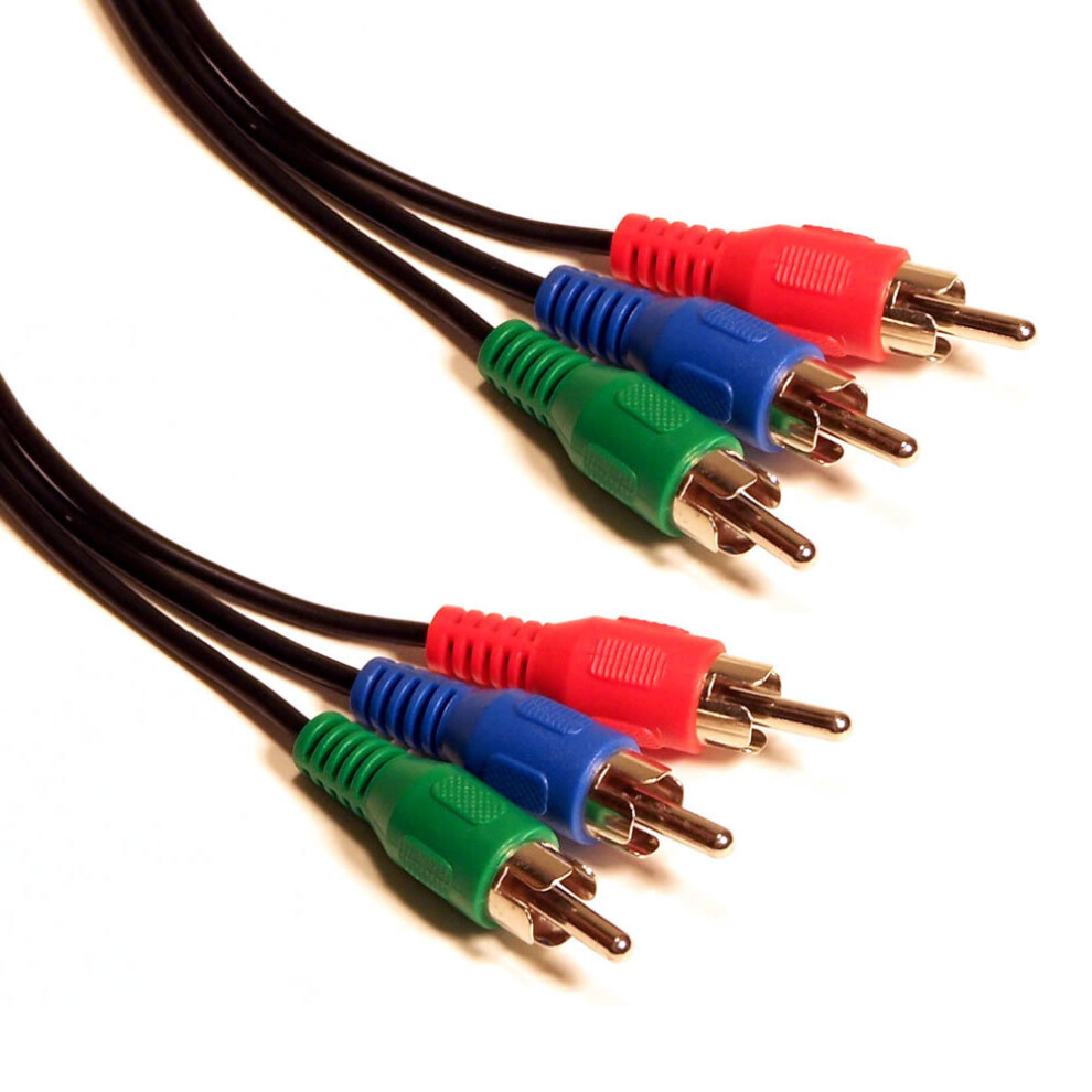 Kenable Rgb Component Video Lead 3 Phonos To 3 Rca Phono Cable 3M