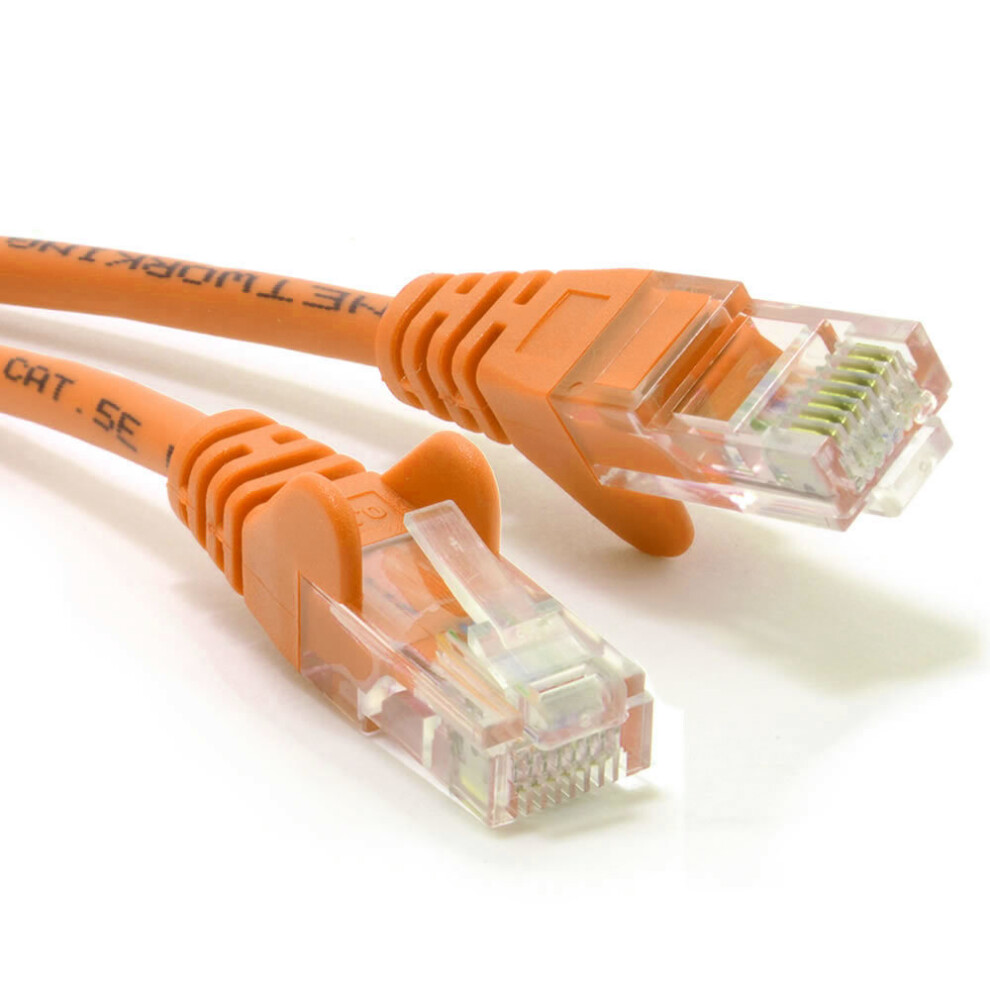 kenable Orange Network Ethernet RJ45 Cat5E CCA UTP PATCH 26AWG Cable Lead 2m