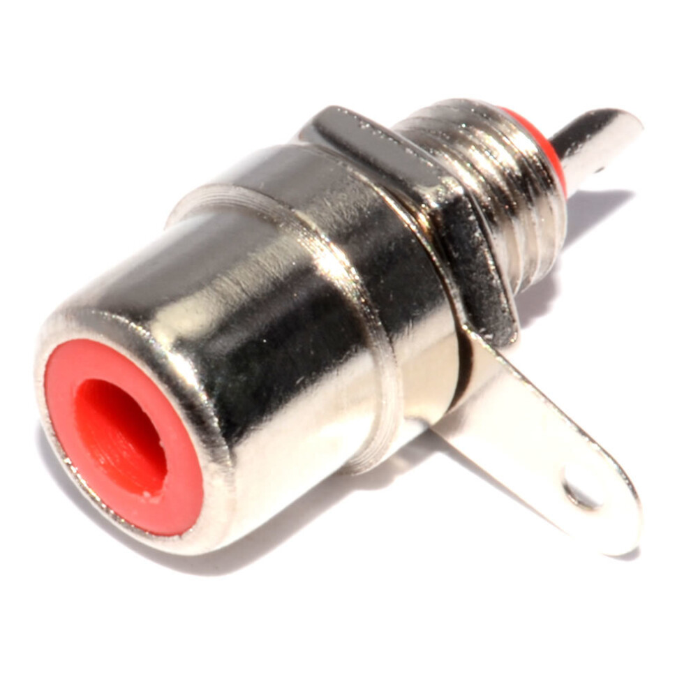 kenable Red Phono RCA Chassis Socket Solder Terminal End [10 Pack]