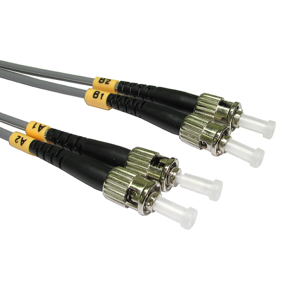 Om1 Fibre Optic St St Duplex Mm 62.5 125 Patch Lszh Cable 3M Grey 5055383464838