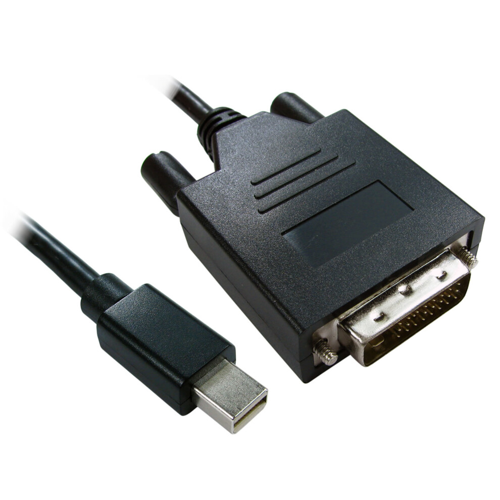 kenable Mini DisplayPort Male Plug to DVI D 24+1 Male Video Cable Black 2m