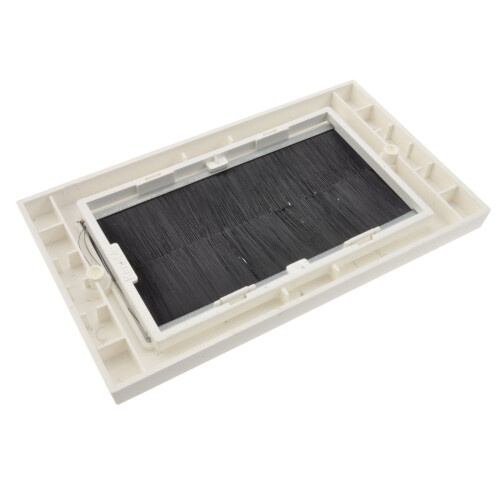 kenable kenable White Brush Faceplate for Cable Exit UK Double-Gang Wall Outlet (6139) 2