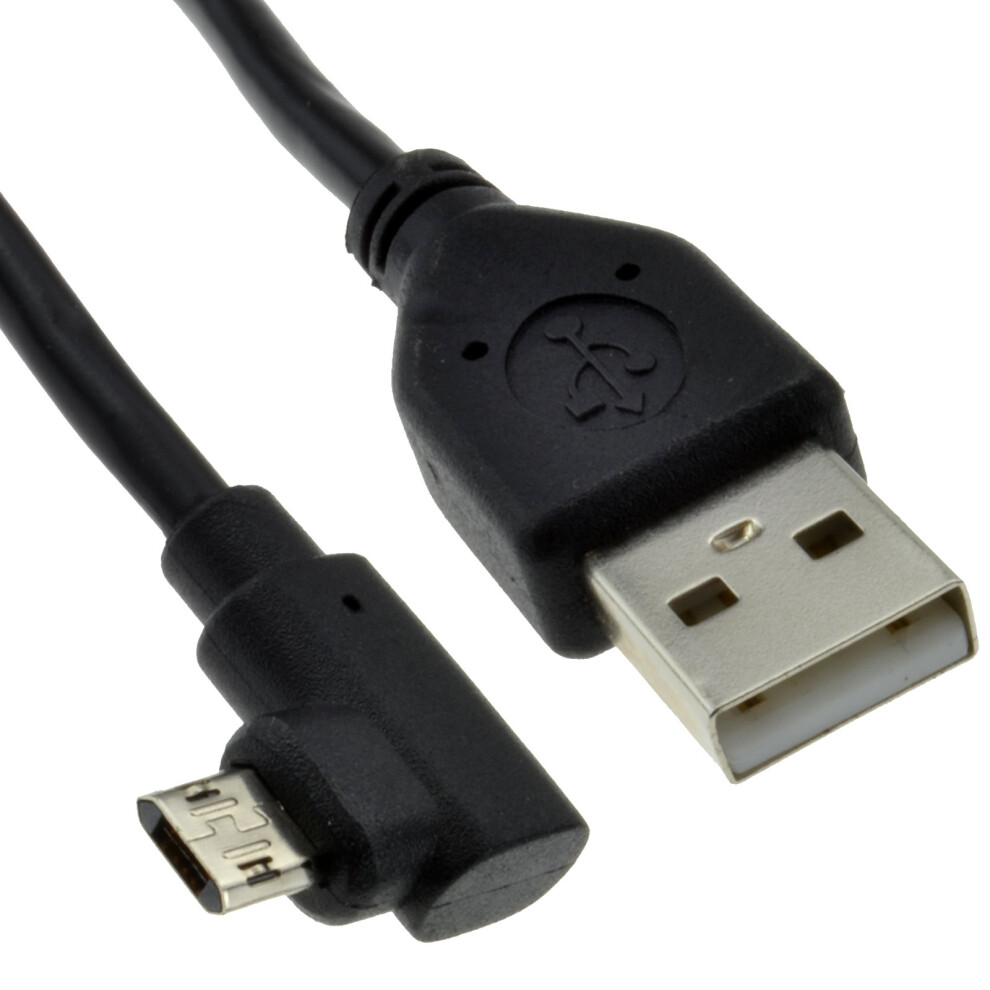 kenable USB 2.0 A To Reversible Double Sided RIGHT ANGLE MICRO B Cable 2m