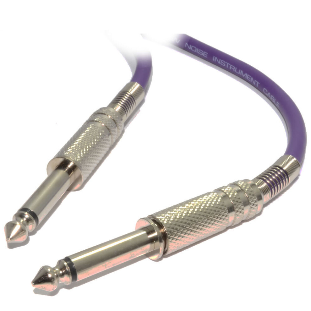 kenable Pulse 6.35mm Low Noise Guitar Cable Nickel Connectors PURPLE Lead 5m